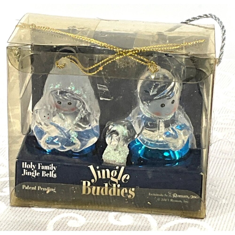 Holy Family Jingle Bells Ornament Set Jingle Buddies By Roman Inc. 2003 Collecti